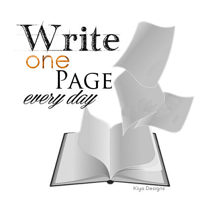 A wonderful image for, Write One Page Every Day.